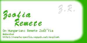 zsofia remete business card